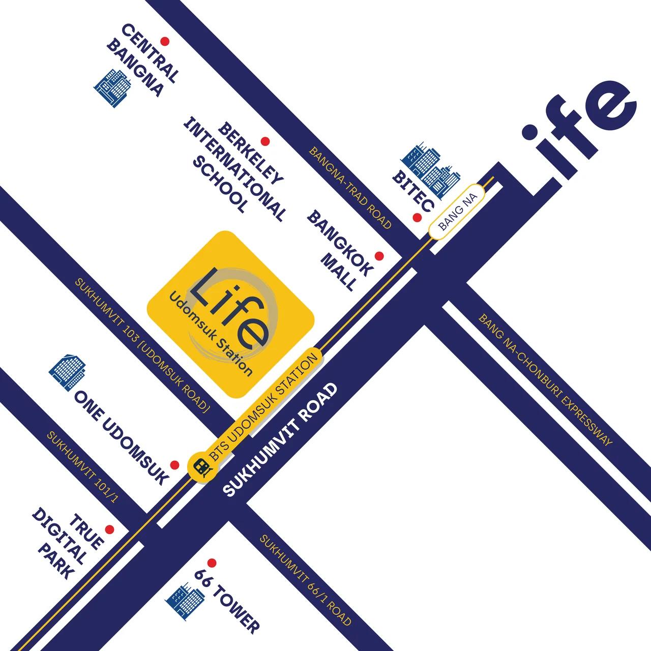 Life Udomsuk Station - 1BR