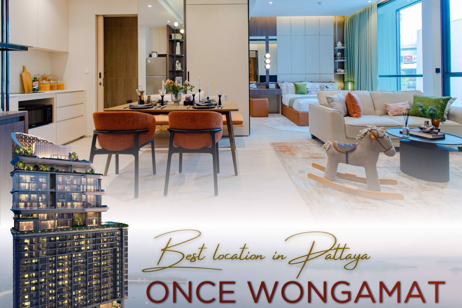 1-Bedroom Condo for Sale in Once Wongamat, Pattaya, Thailand