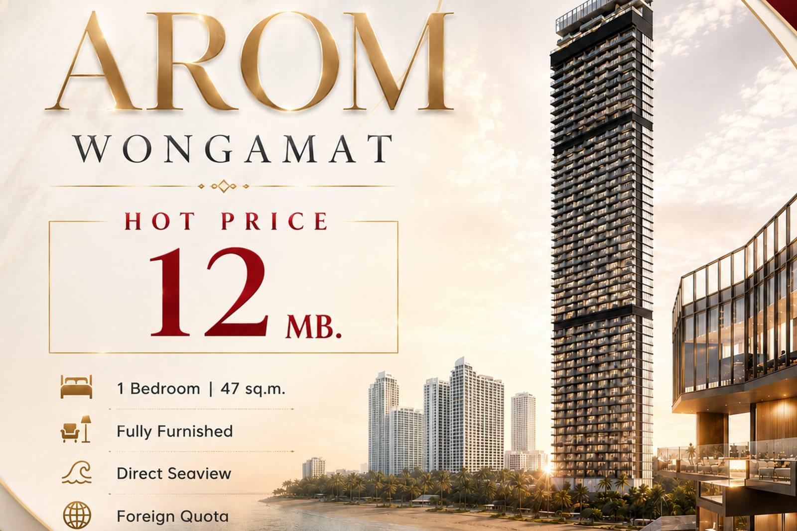1-Bedroom Condo for Sale in Arom Wongamat, Pattaya, Thailand