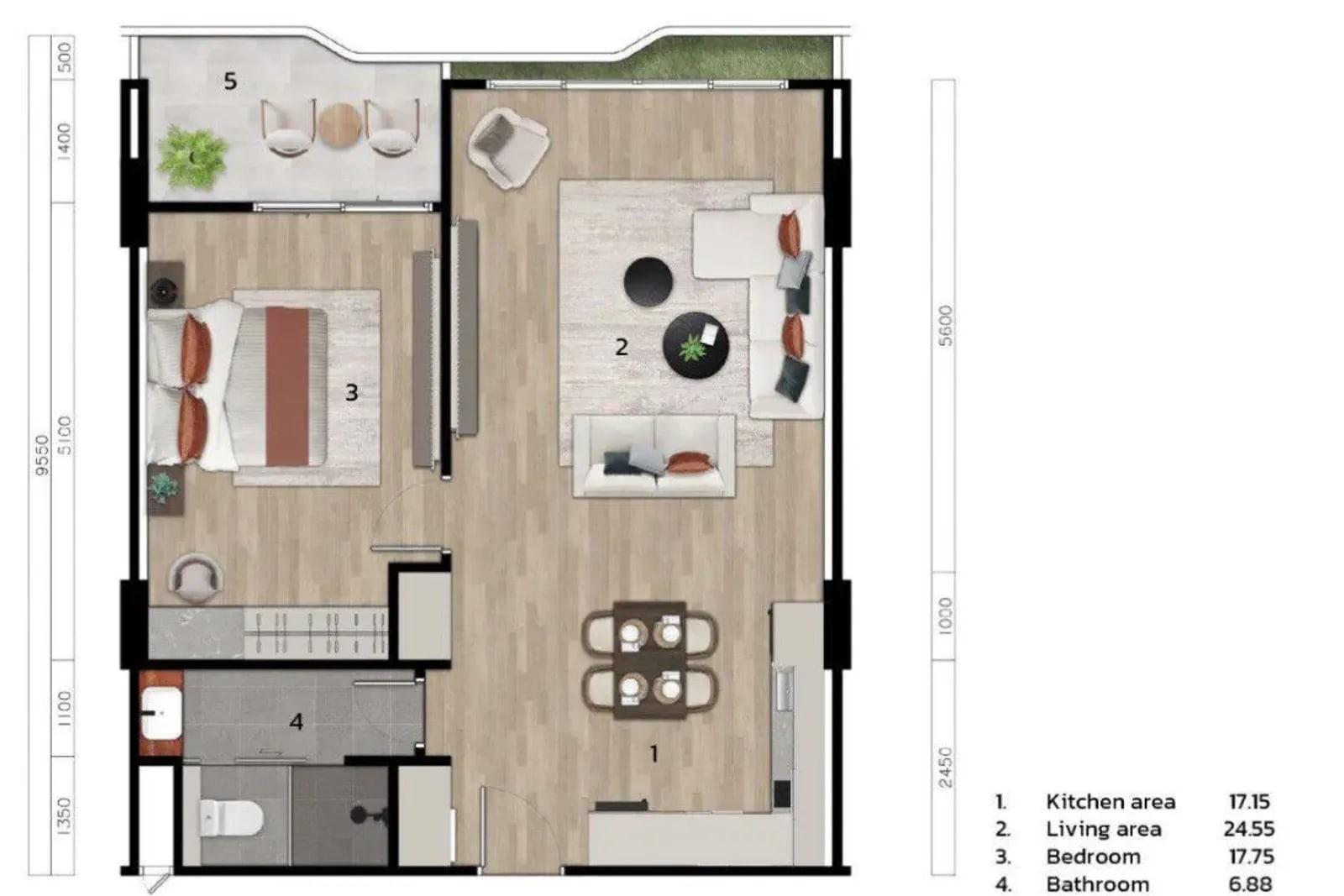 Studio Condo for Sale in Canvaz Pallet Cherngtalay, Phuket, Thailand 5