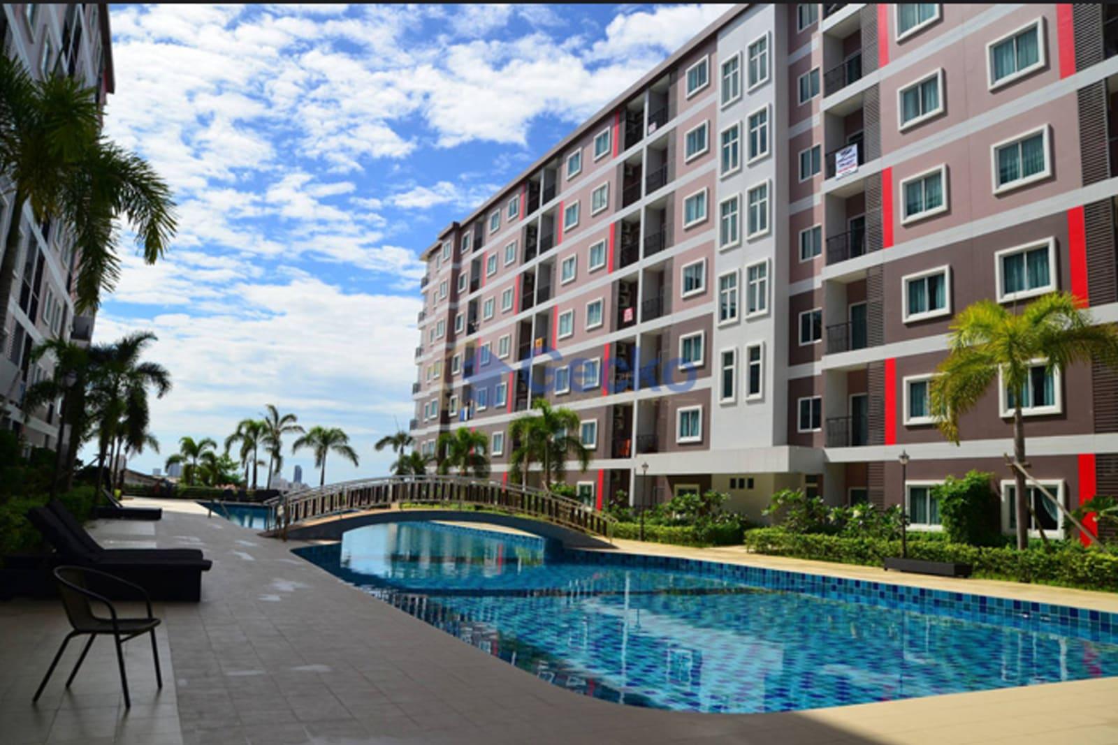 Möblierte 2-Zimmer-Wohnung in CC Condominium 2, East Pattaya, Pattaya (2. Etage) · Ref C012851